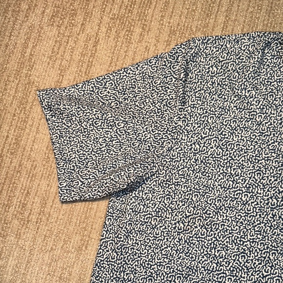 Greyson Men XL Navy Coral Dreams Polo Shirt Athletic Golf Tee Teal Trim - Picture 4 of 11